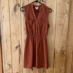 One Clothing Sleeveless Rust Mini Dress